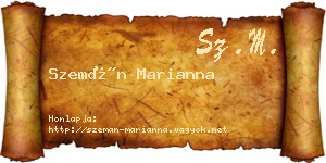 Szemán Marianna névjegykártya