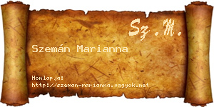 Szemán Marianna névjegykártya