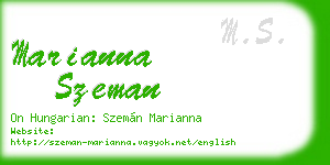 marianna szeman business card